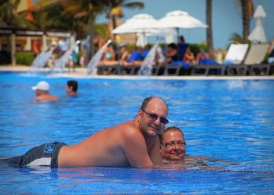 Dans la piscine