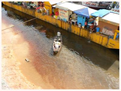 Fishing under the shops