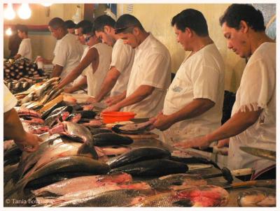 At the fish & meat market
