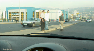 People literally jump in front of the car to cross the highway!