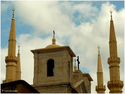Mix of religions. There is a total of 18 religious faiths in Lebanon, now living harmoniously