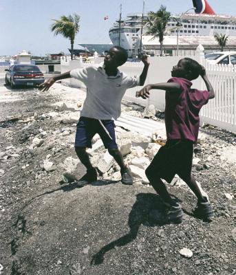 Throwing Stones - Nassau, Bahamas