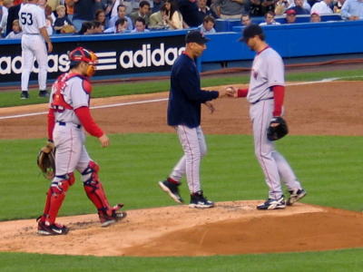 Beckett hands it over to Francona