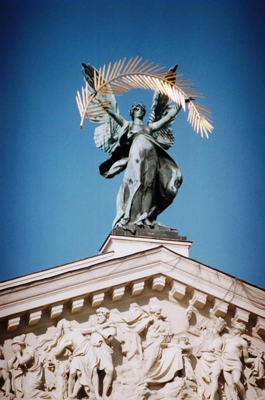 Sculpture atop Lviv Opera House