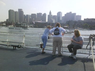 Tourists on MBTA ferry