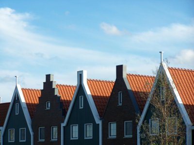 Rooftops on Volendam's outskirts