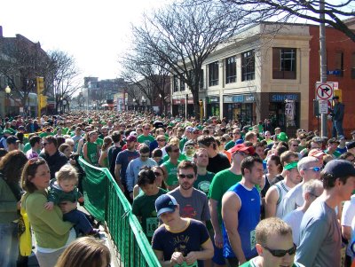 Irish-themed run in Davis Square, Somerville