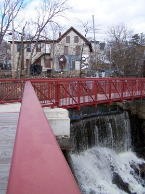 Bridge spanning falls, Methuen Center