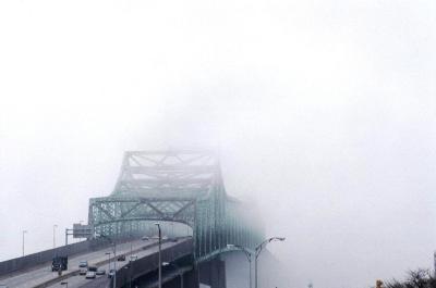 Braga Bridge, foggy day