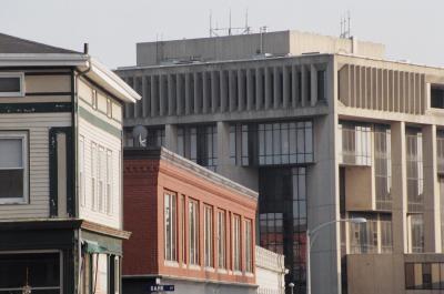 Government Center as seen from Purchase Street