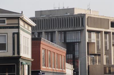 Government Center as seen from Purchase Street