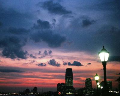 Jersey City at dusk