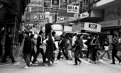 Typical Hong Kong street scene