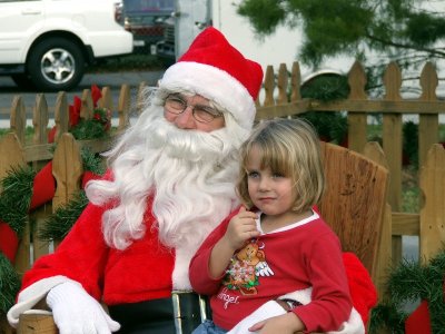 Callie with Santa Claus