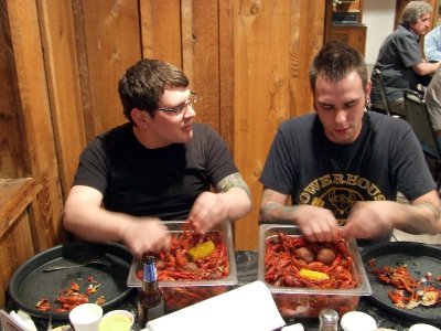  Ben and Steve with crawfish