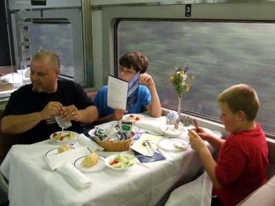  Dinner in the dining car