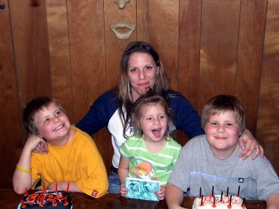  Mom, Beth, and the birtyday boys