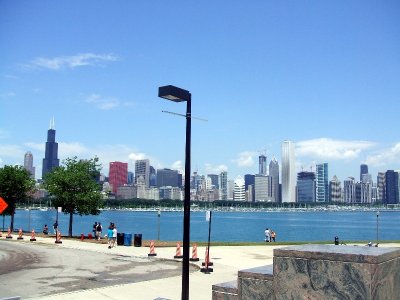 Chicago skyline from Adler Planetarium