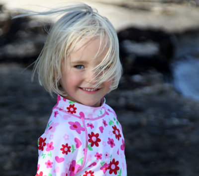 Charli ready to go swimming