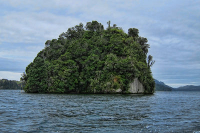 An island on the lake