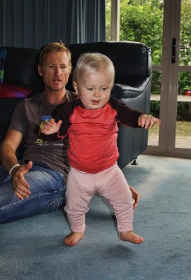 Look who's beginning to walk on her own