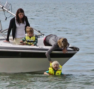 Swiming ashore