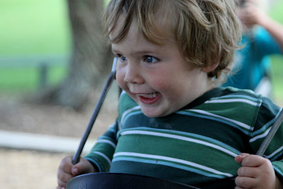 Cooper on the swing