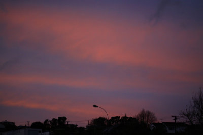 Sunset tonight - facing north