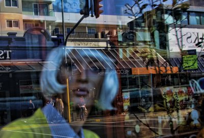 Keeping her eye on all passing by in New Market