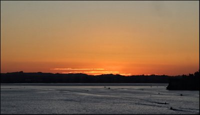 Sunset over the Waitemata Harbour