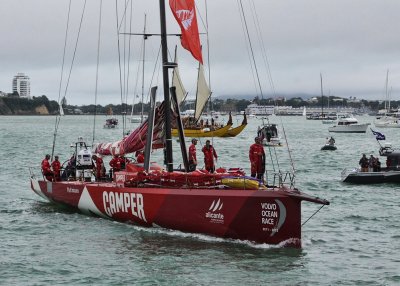 The NZ yacht Camper, came 4th on this leg