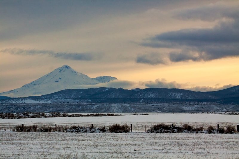 Mt Shasta from Klamath NWR