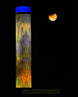 Lunar Eclipse  and the Paragon Prairie Tower