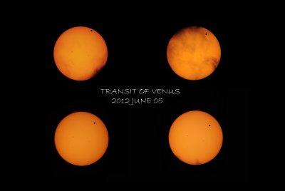 Transit of Venus - 2012 June 05 - Des Moines.Iowa.USA - Composite of 4 images