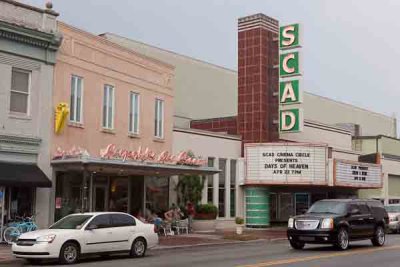 Approaching Leopold's Ice Cream Parlor