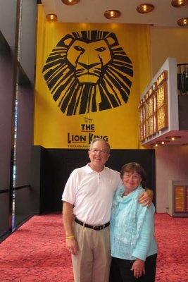 My Wife and I at The Lion King