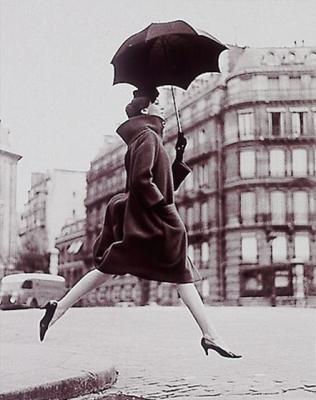 Carmen ( Homage to Munkacsi), coat by Cardin, Place Francois-Premier Paris, 1957