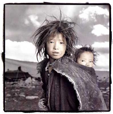 Jigme 8, Sonam 18 months /Ladakh, India/
