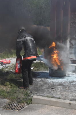 Feu d'hydrocarbures