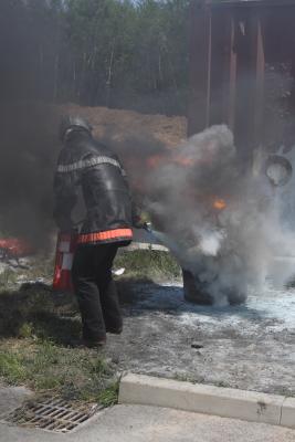 Feu d'hydrocarbures