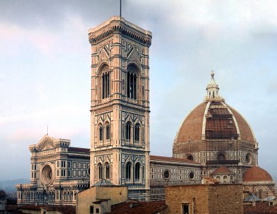 composite of duomo from pensione medici roof top