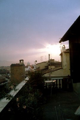 Roof top patio at Pensione Medici