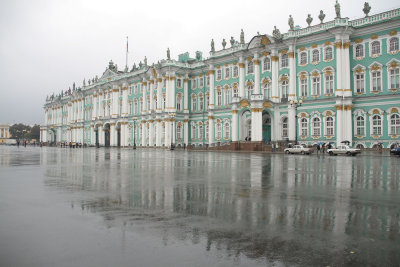 The Winter Palace in the rain
