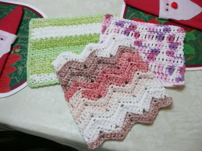 Just thought I'd share the dishcloths I crocheted!