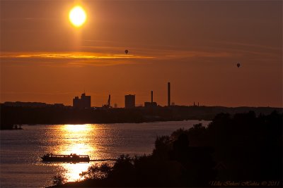 Sunset over Stockholm last Wednesday. 
