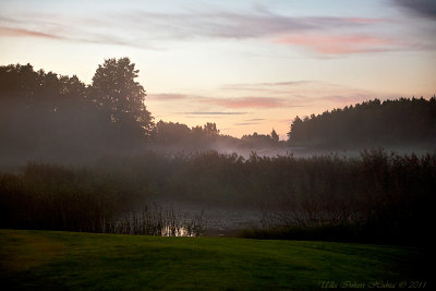 18/8 Nice foggy sunset at the golfcourse tonight.