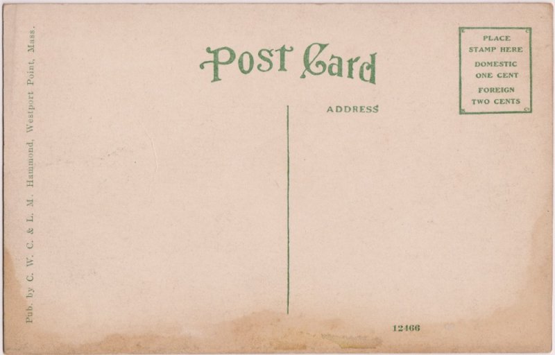 The Manchester House, Westport Point, Mass. reverse