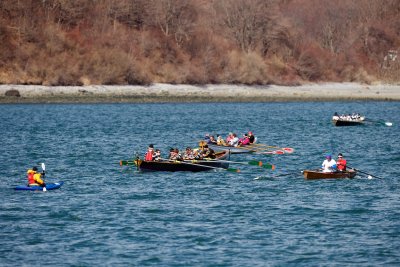 Heading for the finish