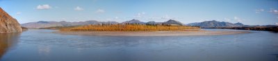 Yukon River at Eagle, stitched panorama