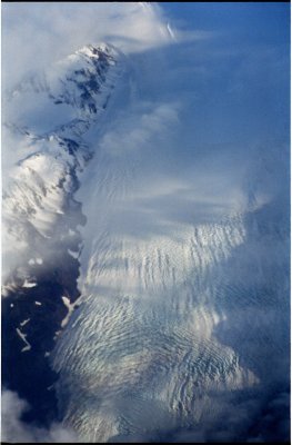 Dixon Glacier icefall from the air